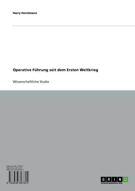 Operative Führung seit dem Ersten Weltkrieg main product photo