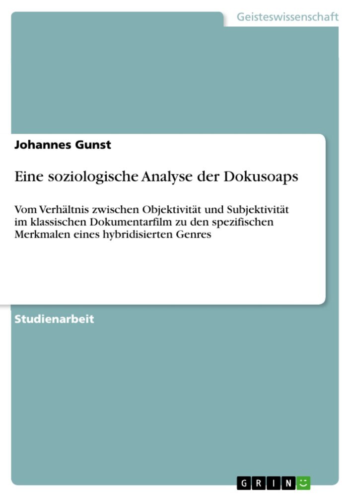 Eine soziologische Analyse der Dokusoaps main product photo