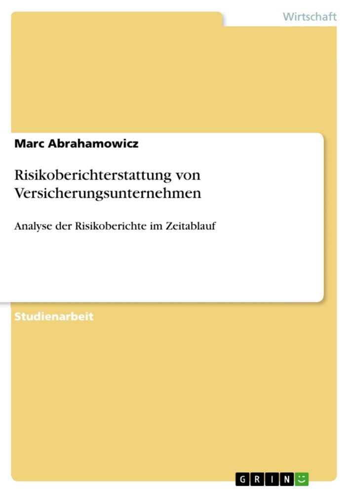 Risikoberichterstattung von Versicherungsunternehmen main product photo