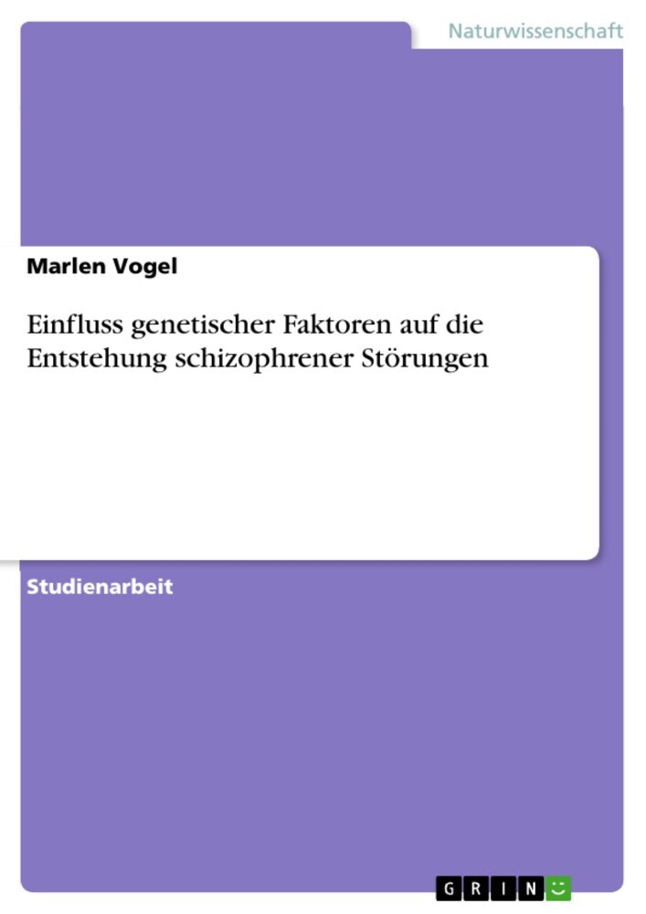 Einfluss genetischer Faktoren auf die Entstehung schizophrener Störungen main product photo