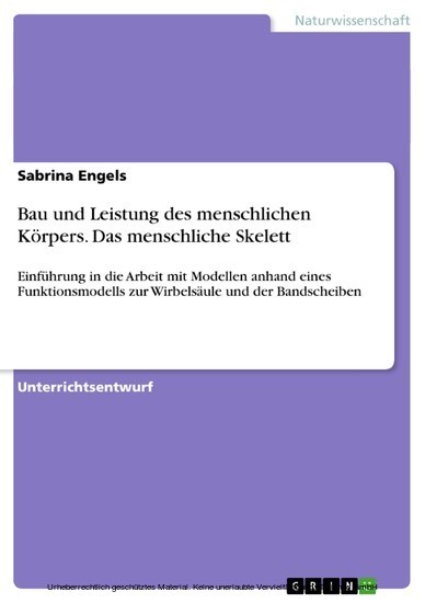 Bau und Leistung des menschlichen Körpers. Das menschliche Skelett main product photo