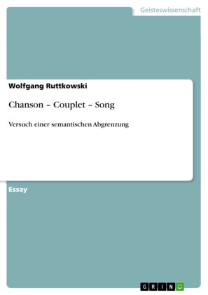 Chanson - Couplet - Song
