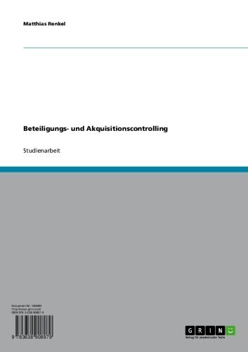 Beteiligungs- und Akquisitionscontrolling main product photo