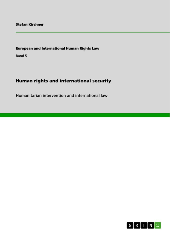 Human rights and international security main product photo