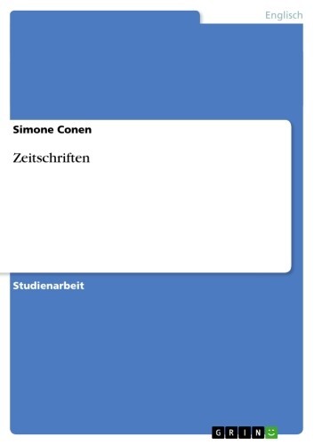 Zeitschriften. Über die Ziele und den Aufbau von Zeitschriften am Beispiel der Cosmopolitan main product photo