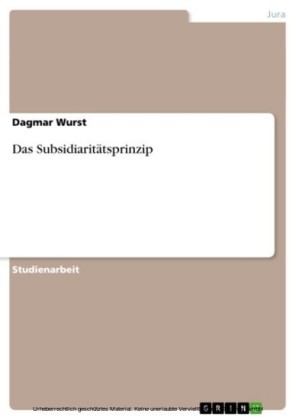 Das Subsidiaritätsprinzip