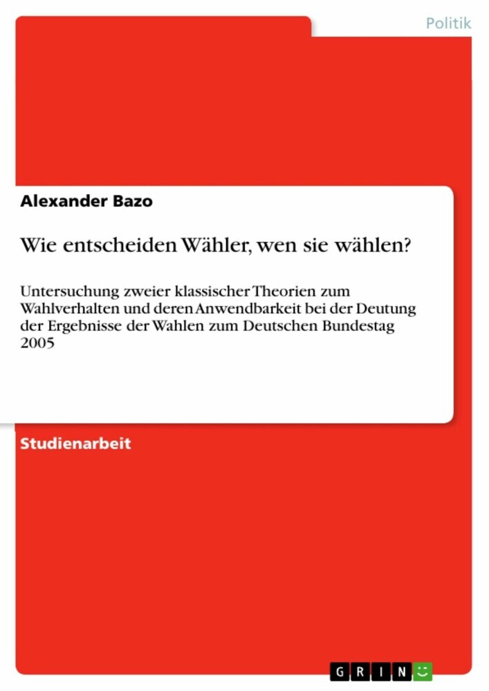 Wie entscheiden Wähler, wen sie wählen? main product photo