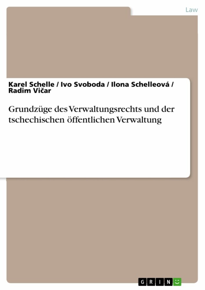Grundzüge des Verwaltungsrechts und der tschechischen öffentlichen Verwaltung main product photo