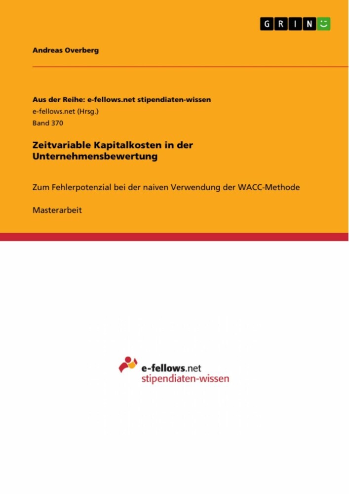 Zeitvariable Kapitalkosten in der Unternehmensbewertung main product photo