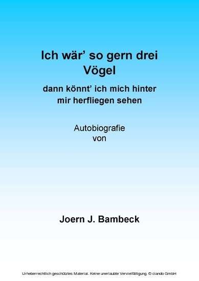 Ich wär'so gern drei Vögel dann könnte ich mich hinter mir herfliegen sehen main product photo