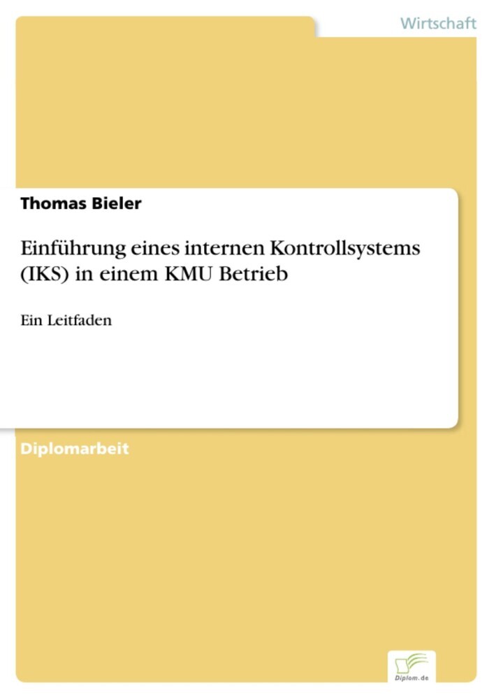 Einführung eines internen Kontrollsystems (IKS) in einem KMU Betrieb main product photo