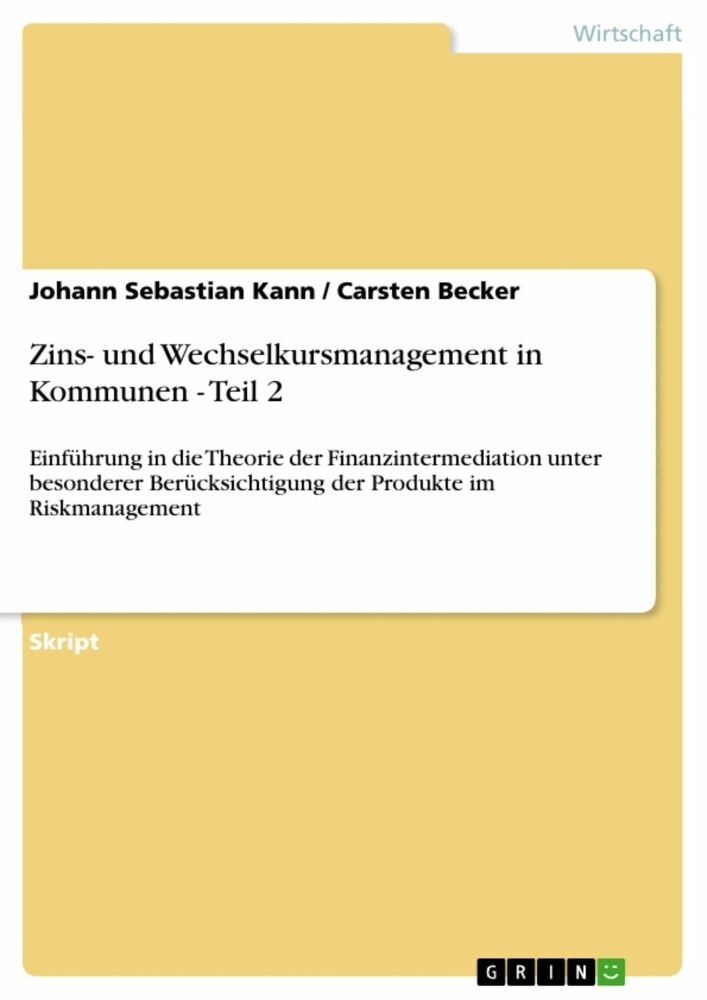Zins- und Wechselkursmanagement in Kommunen - Teil 2 main product photo
