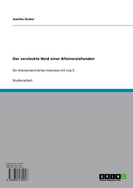 Der versteckte Neid einer Alleinerziehenden main product photo