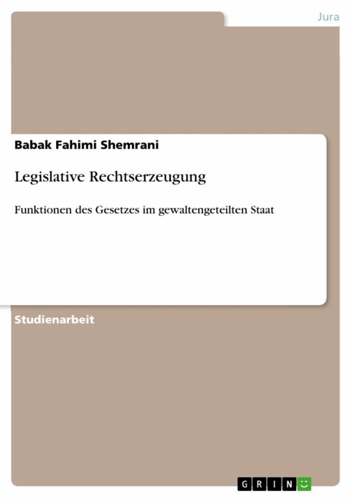 Legislative Rechtserzeugung main product photo