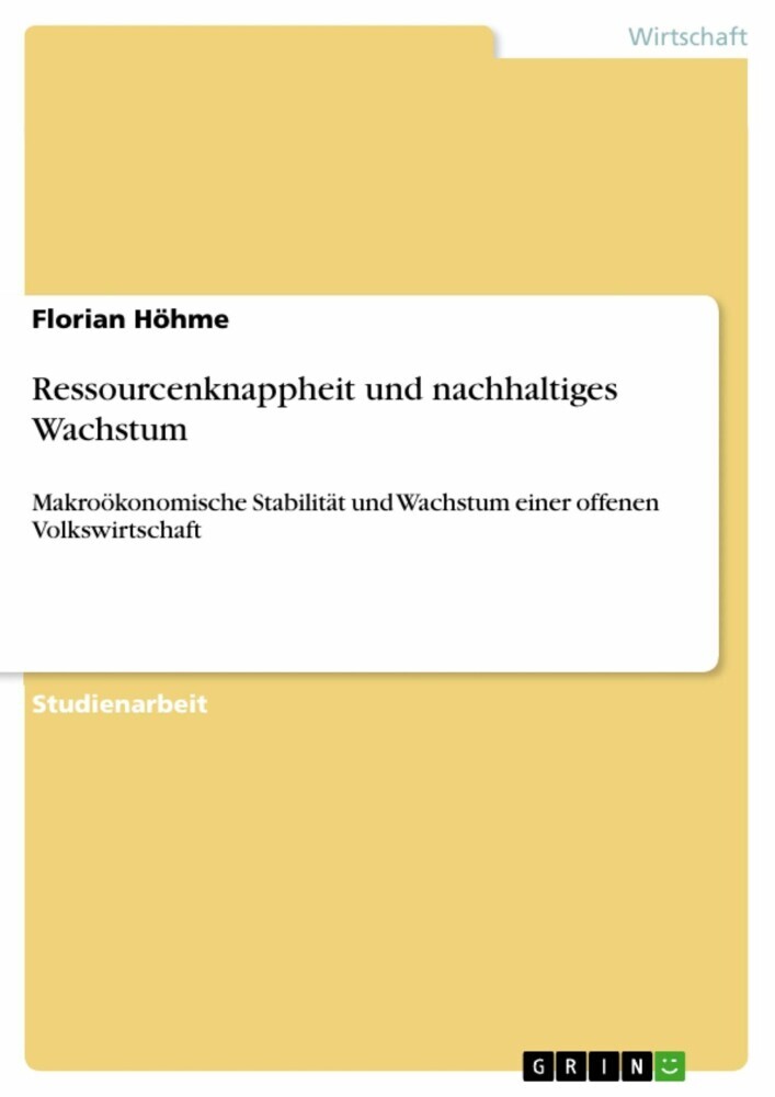 Ressourcenknappheit und nachhaltiges Wachstum main product photo