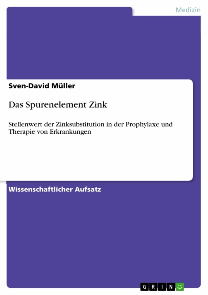 Das Spurenelement Zink main product photo