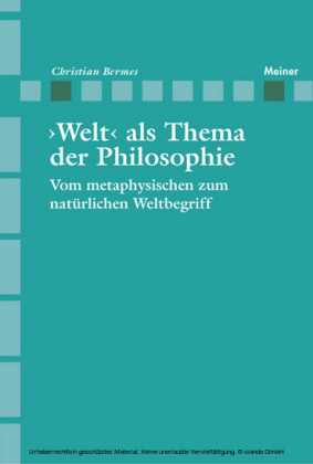 ?Welt? als Thema der Philosophie