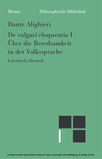 Über die Beredsamkeit in der Volkssprache. Tl.1 main product photo