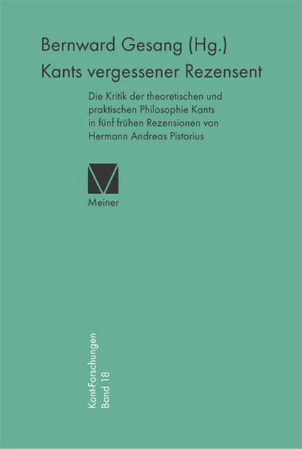 Kants vergessener Rezensent main product photo
