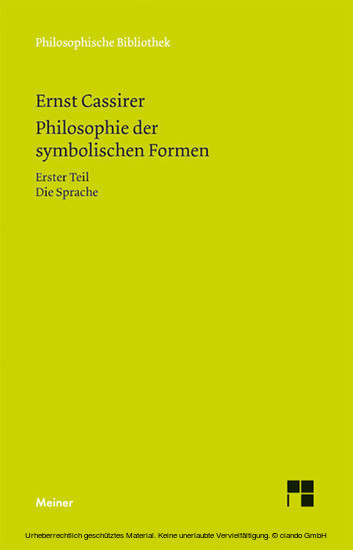 Philosophie der symbolischen Formen. Erster Teil main product photo