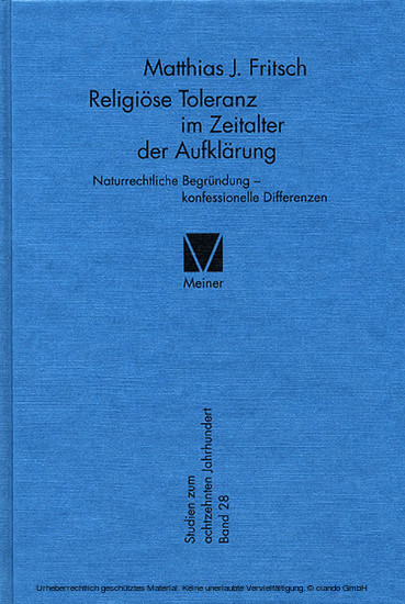 Religiöse Toleranz im Zeitalter der Aufklärung main product photo