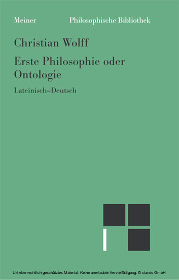 Erste Philosophie oder Ontologie main product photo