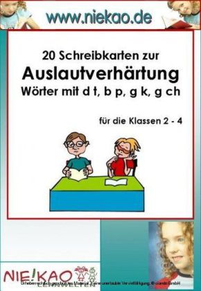 Mit Strategien schreiben lernen - Schreibkarten ´´Auslautverhärtung´´