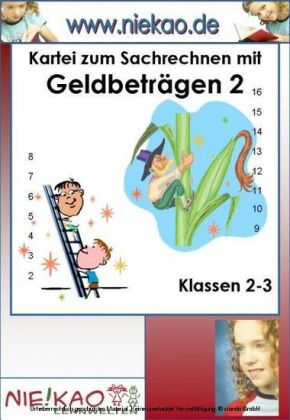 Sachrechnen leicht gemacht - Kartei Rechnen mit Geld 2