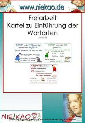 Freiarbeit - Kartei ´´Wortarten´´ - Kompetenzen entwickeln