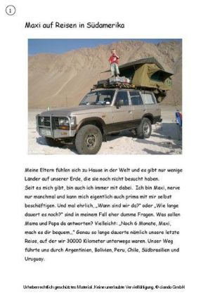 Lesen macht Spaß - Mit Maxi durch Südamerika