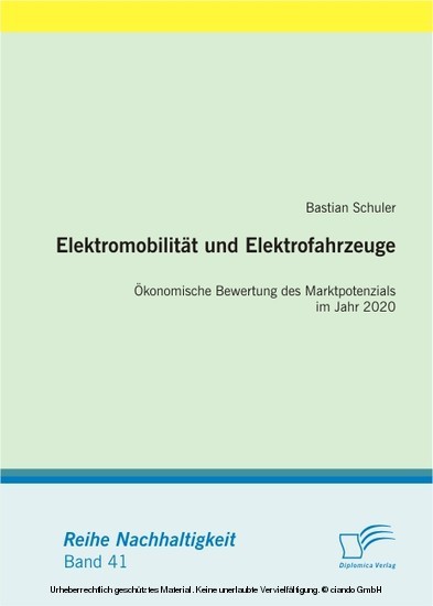Elektromobilität und Elektrofahrzeuge: Ökonomische Bewertung des Marktpotenzials im Jahr 2020 main product photo