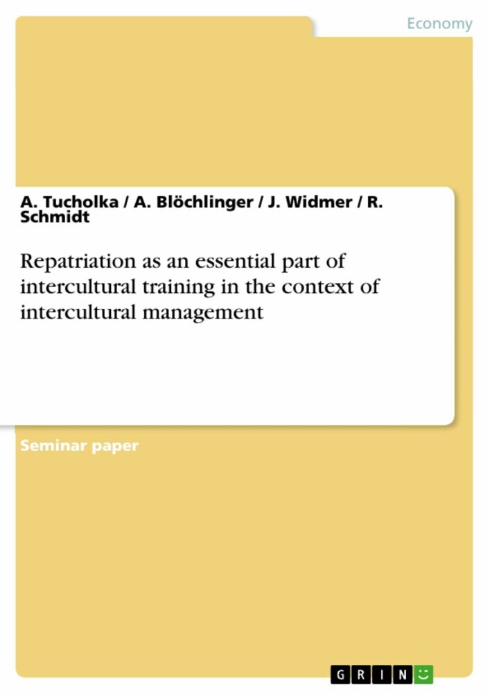 Repatriation as an essential part of intercultural training in the context of intercultural management main product photo