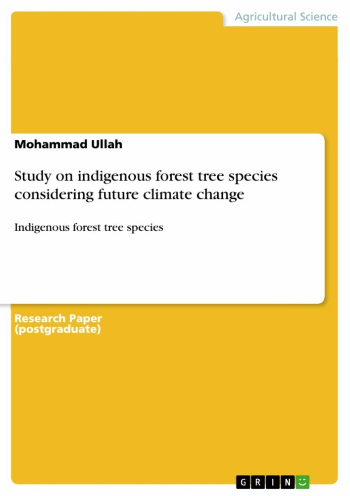 Study on indigenous forest tree species considering future climate change main product photo