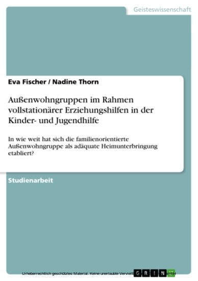 Außenwohngruppen im Rahmen vollstationärer Erziehungshilfen in der Kinder- und Jugendhilfe main product photo