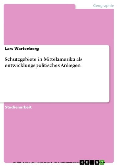 Schutzgebiete in Mittelamerika als entwicklungspolitisches Anliegen main product photo