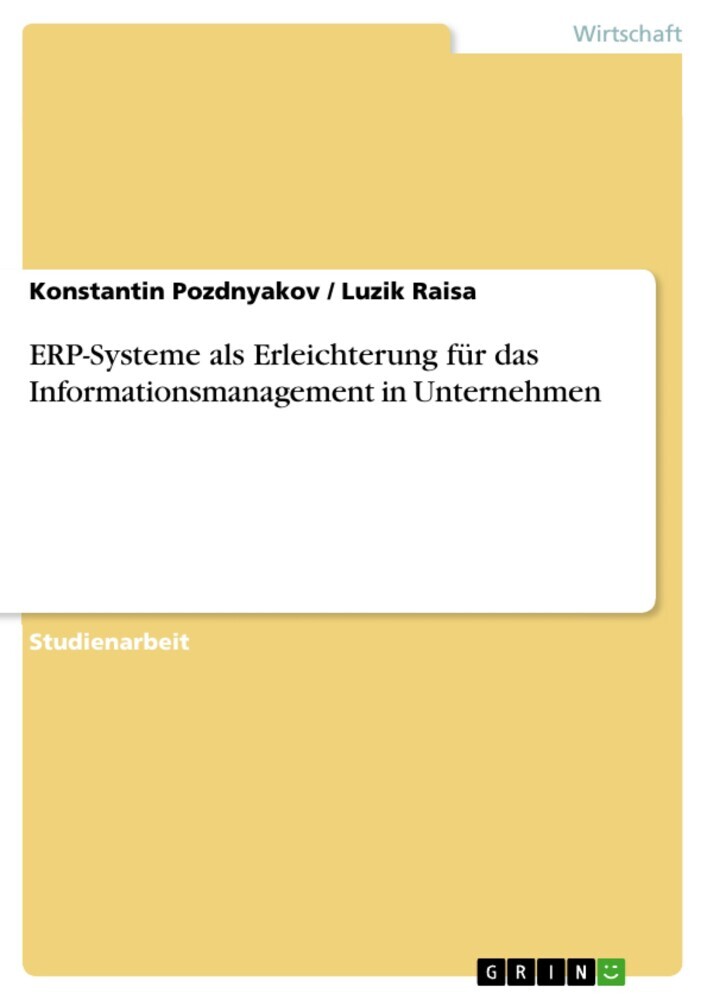 ERP-Systeme als Erleichterung für das Informationsmanagement in Unternehmen main product photo