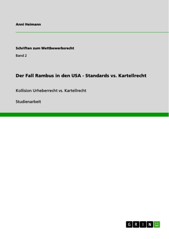 Der Fall Rambus in den USA - Standards vs. Kartellrecht main product photo
