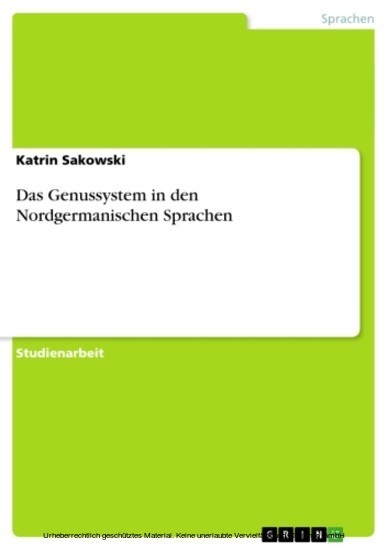 Das Genussystem in den Nordgermanischen Sprachen main product photo