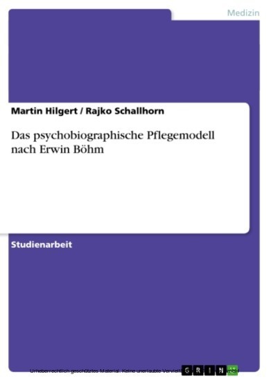 Das psychobiographische Pflegemodell nach Erwin Böhm main product photo