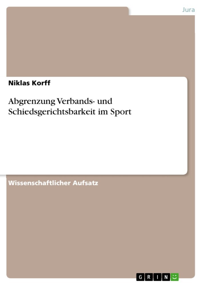 Abgrenzung Verbands- und Schiedsgerichtsbarkeit im Sport main product photo