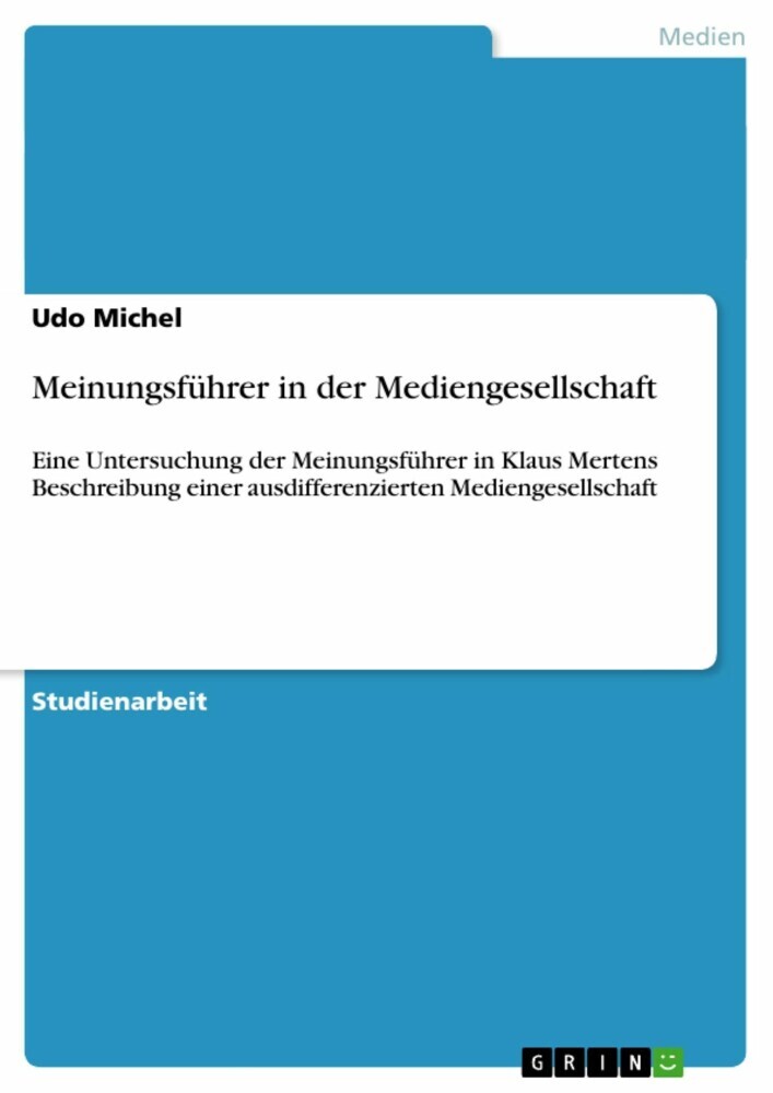 Meinungsführer in der Mediengesellschaft main product photo