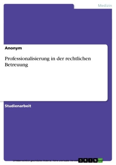 Professionalisierung in der rechtlichen Betreuung main product photo