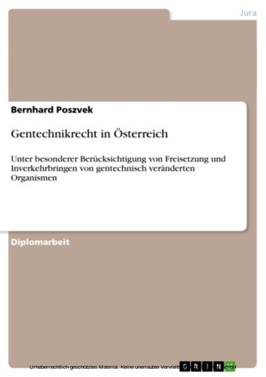 Gentechnikrecht in Österreich main product photo