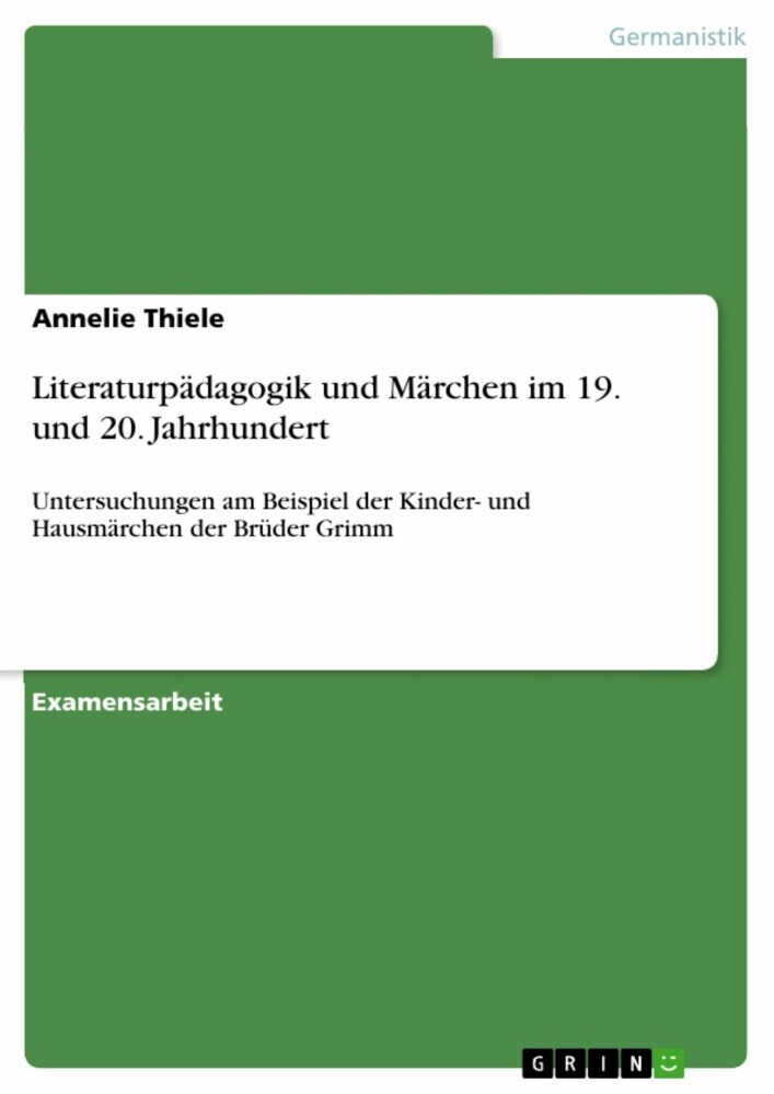 Literaturpädagogik und Märchen im 19. und 20. Jahrhundert main product photo