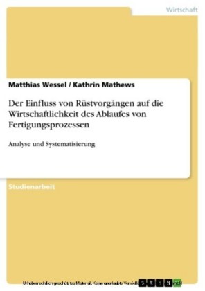 Der Einfluss von Rüstvorgängen auf die Wirtschaftlichkeit des Ablaufes von Fertigungsprozessen