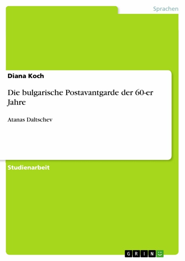 Die bulgarische Postavantgarde der 60-er Jahre main product photo