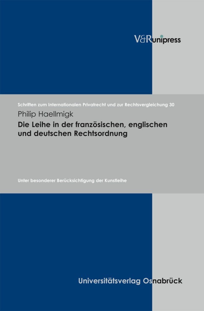 Die Leihe in der französischen, englischen und deutschen Rechtsordnung main product photo