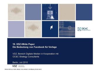 Die Bedeutung von Facebook für Verlage