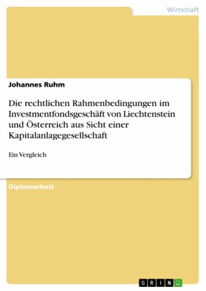 Die rechtlichen Rahmenbedingungen im Investmentfondsgeschäft von Liechtenstein und Österreich aus Sicht einer Kapitalanlagegesellschaft