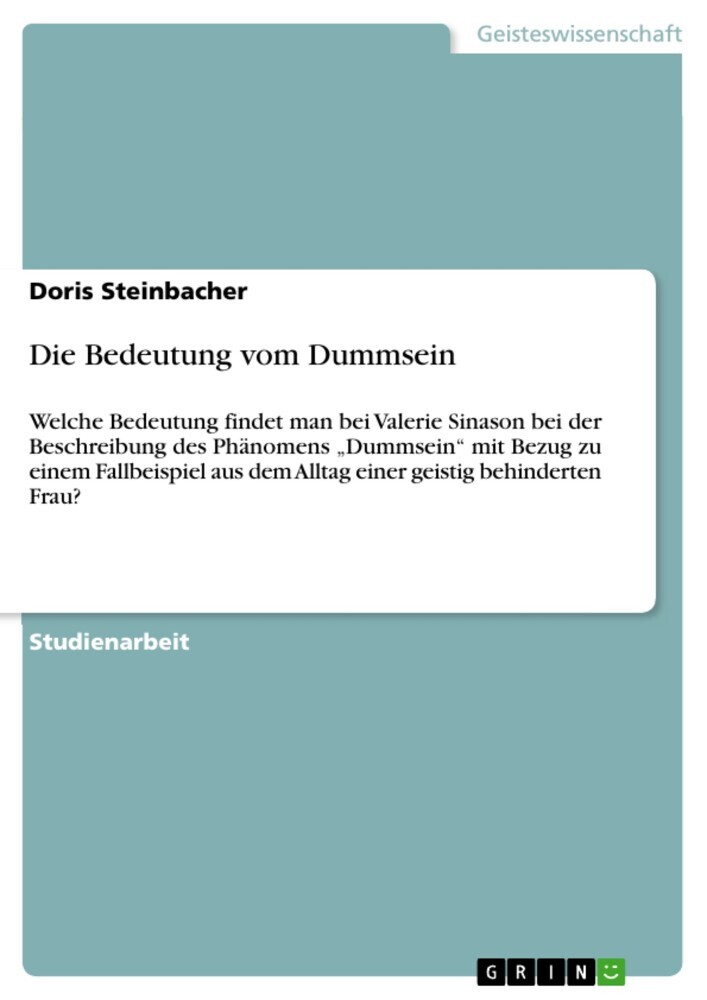 Die Bedeutung vom Dummsein main product photo